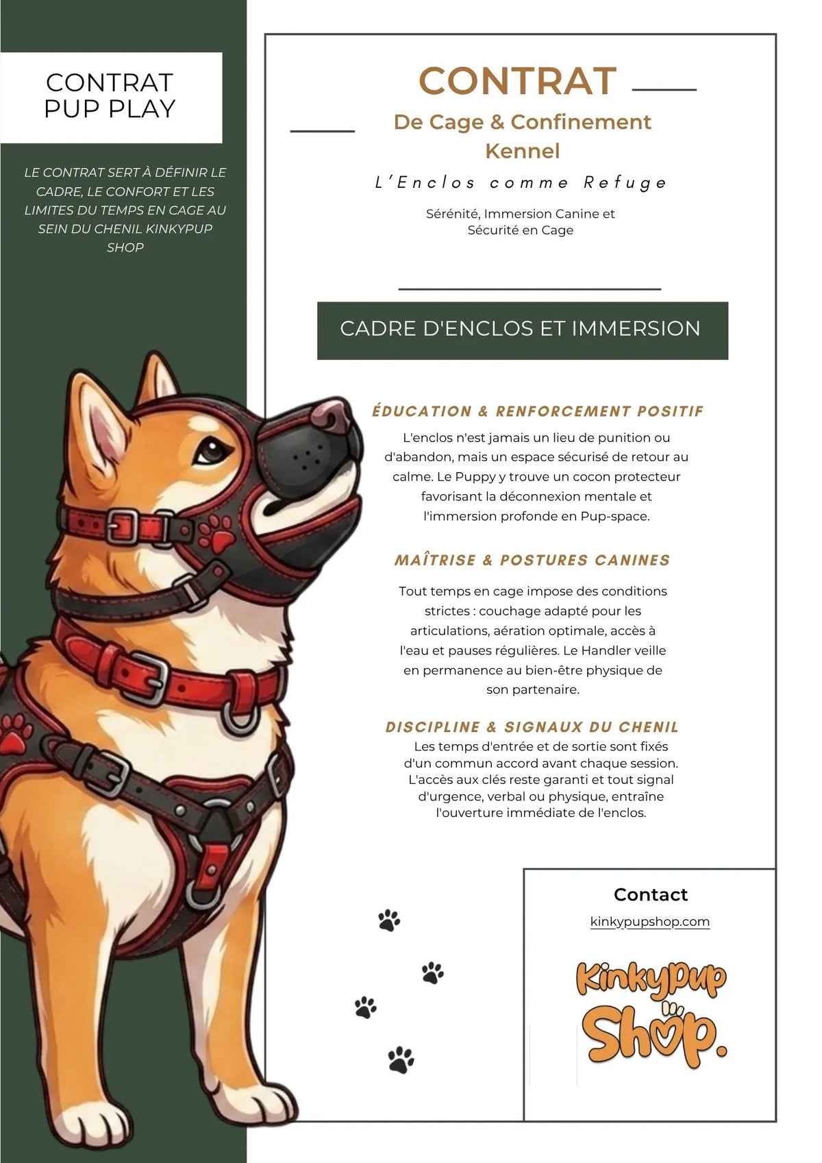 Contrat Puppy Play Cage & Confinement Kennel