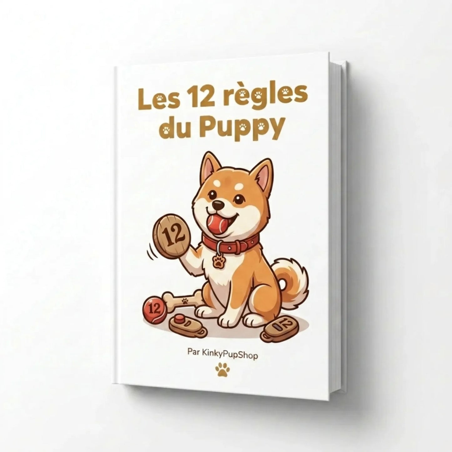 Les 12 règles du petplay, mockup de l'ebook, fais par kinkypupshop, ebook sur le petplay