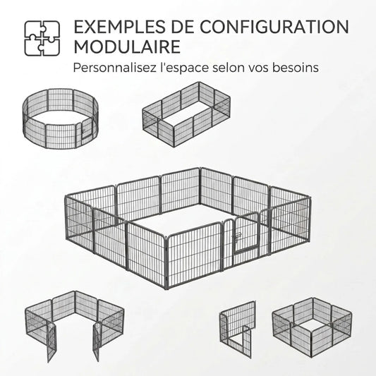 les différentes configuration de l'enclos petplay puppy kennel