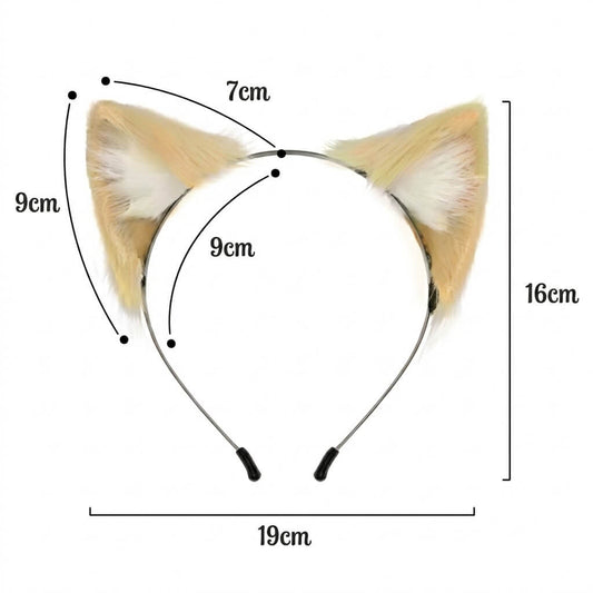 image montrant la taille et les dimensions de notre serre tête du kinkupupshop