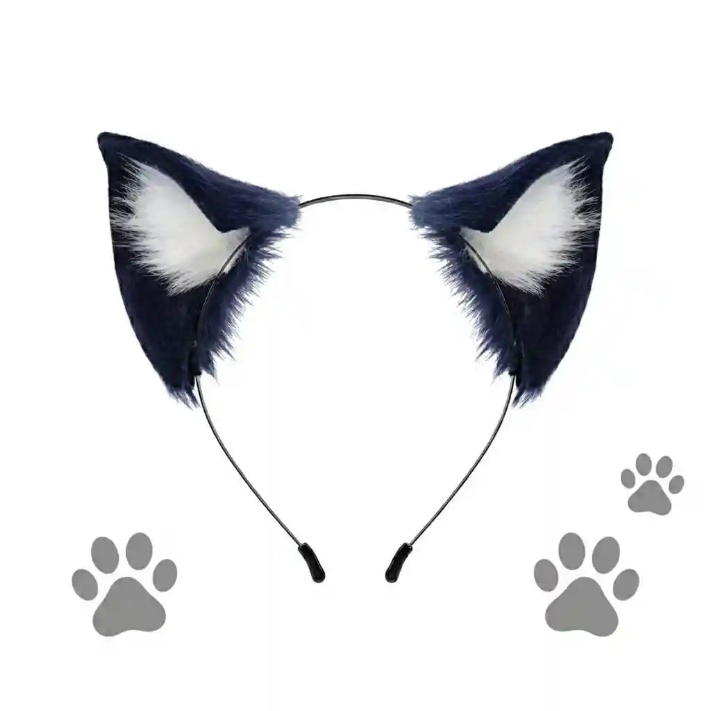 Serre tête de couleur bleue parfait pour un cosplay ou une séance de petplay