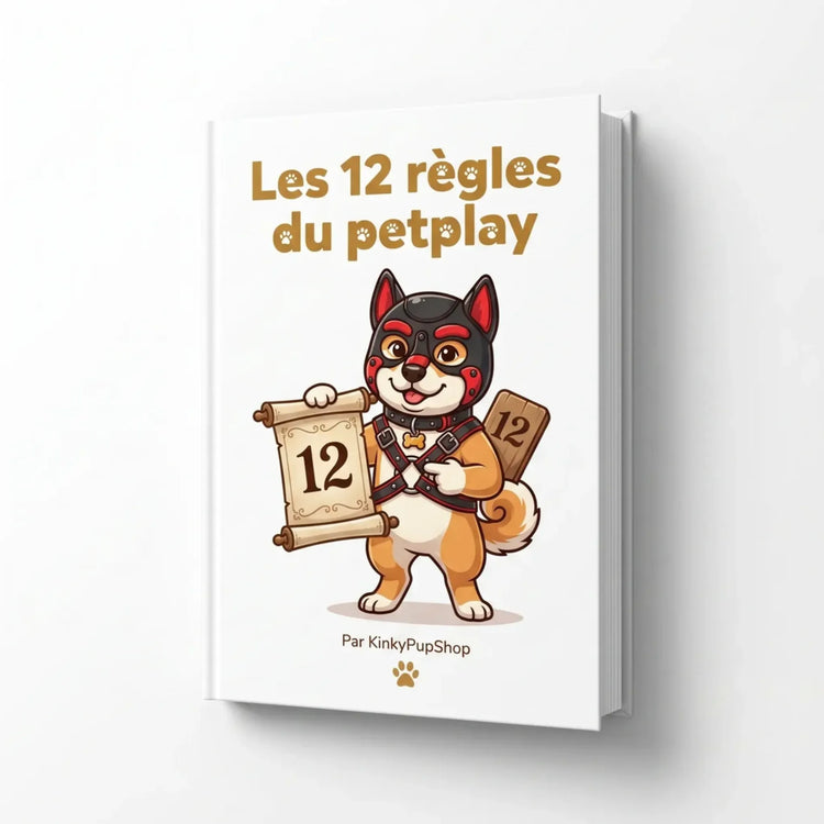 visuel du livre les 12 règles du petplay de kinkypupshop