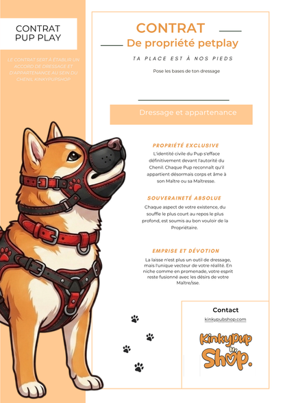 Contrat de propriété Petplay - Appartenance et petplay