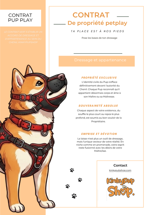 Contrat de propriété Petplay - Appartenance et petplay