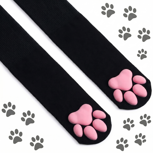 Chaussettes hautes "Cute Paws" - Vêtements petplay