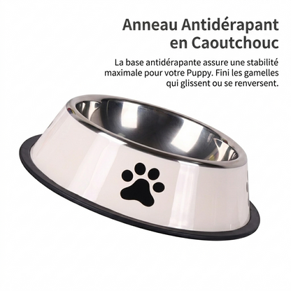 Gamelle Puppy Play en Acier Inoxydable - Accessoire petplay