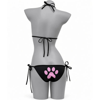 vu de dos du bikini cute kitten du kinkypupshop