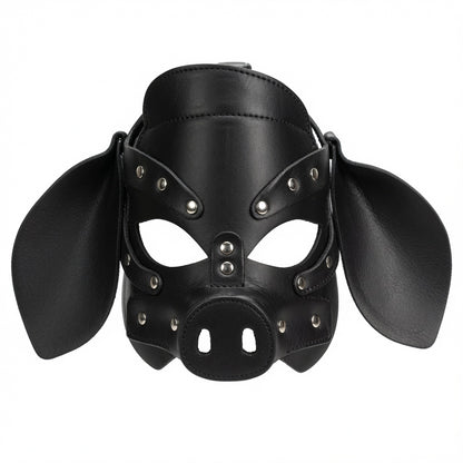 visuel de la cagoule noir pig pour le petplay