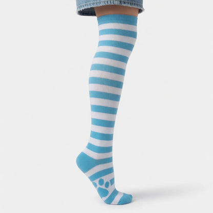 chaussette haute petplay en bleue