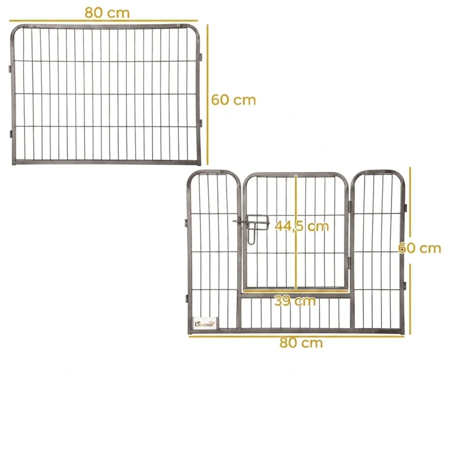 les dimmension de l'enclot puppy kennel
