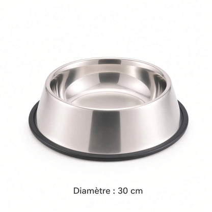la dimension de la gamelle en inox pour le petplay