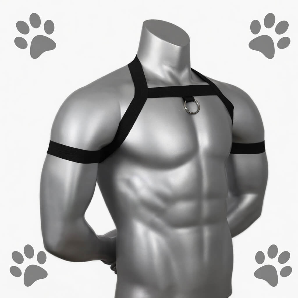 image montrant le harnais petplay puppy agility vu de côté
