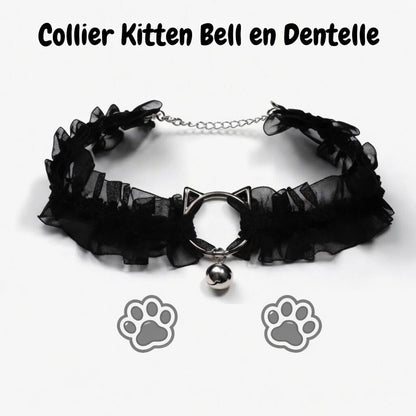 présentation du collier kitten bell du kinkypupshop