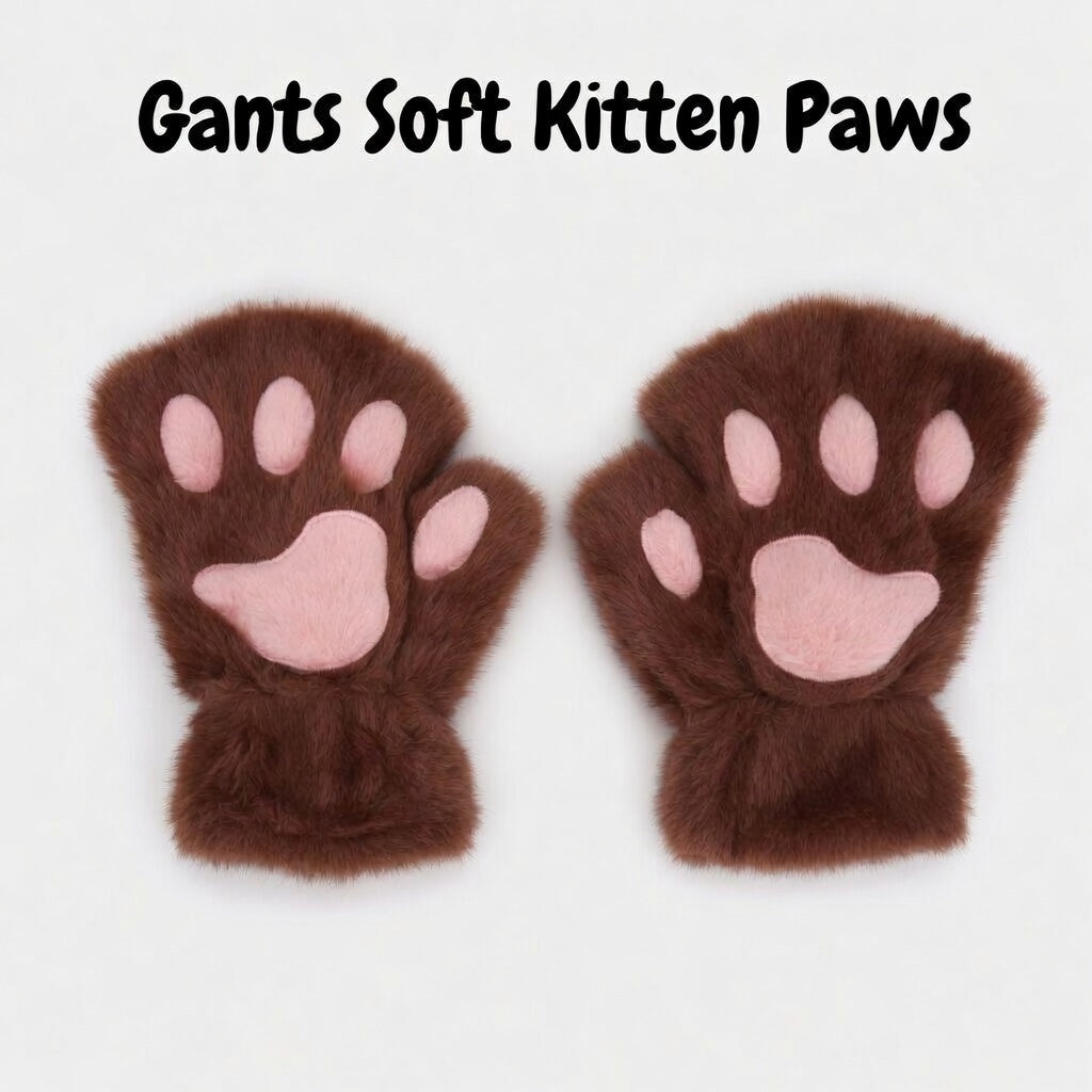 Gants "Soft Kitten Paws" - Accessoire Petplay