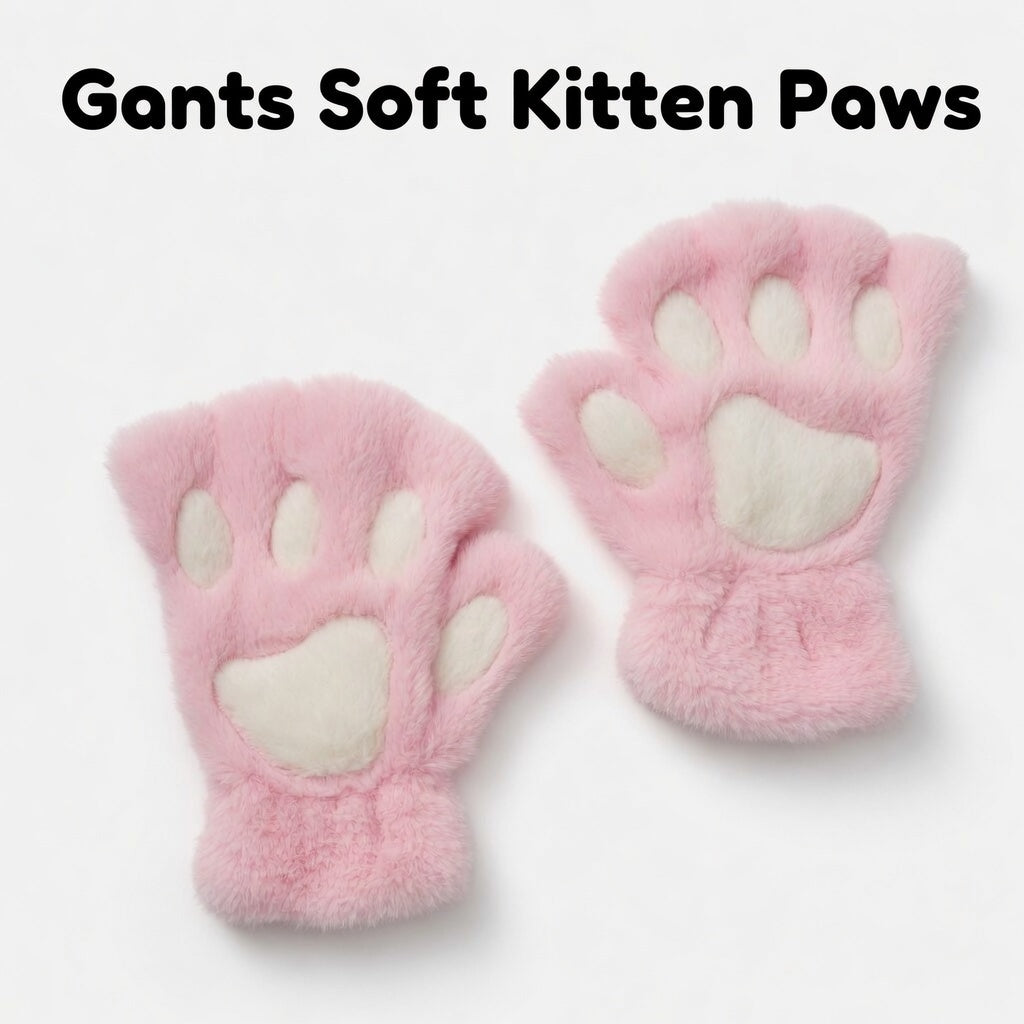 Gants "Soft Kitten Paws" - Accessoire Petplay