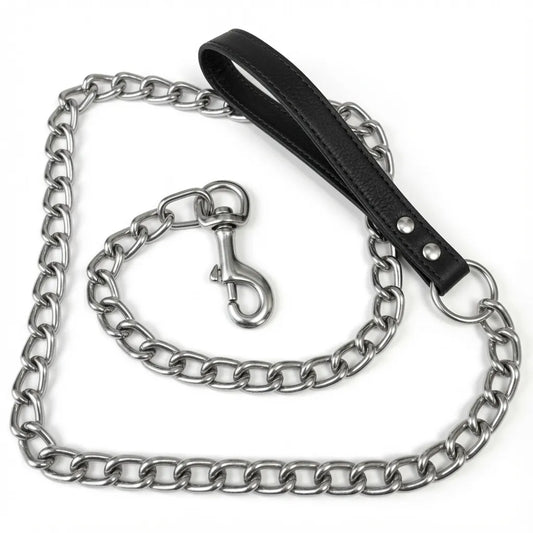 visuel de la laisse en métal qu'on propose sur le kinkypupshop, elle sert pour le petplay