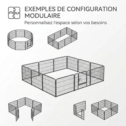 les différentes configuration de l'enclos petplay puppy kennel