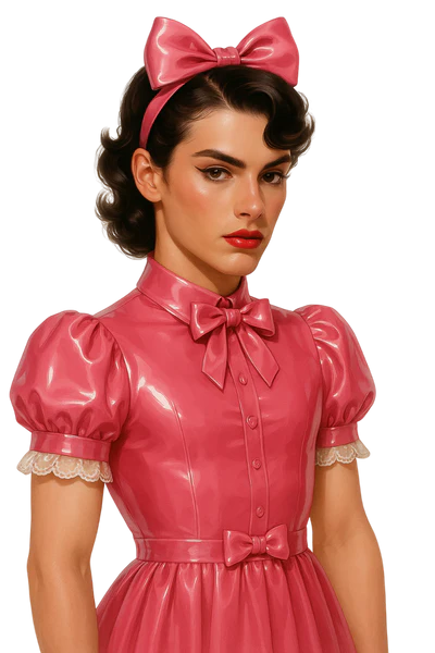 Image représentant la mascotte du sissyshop, une personne travestie