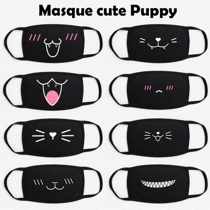 image montrant tout les masques petplay qu'on propose avec les différentes expressions faciale dessus