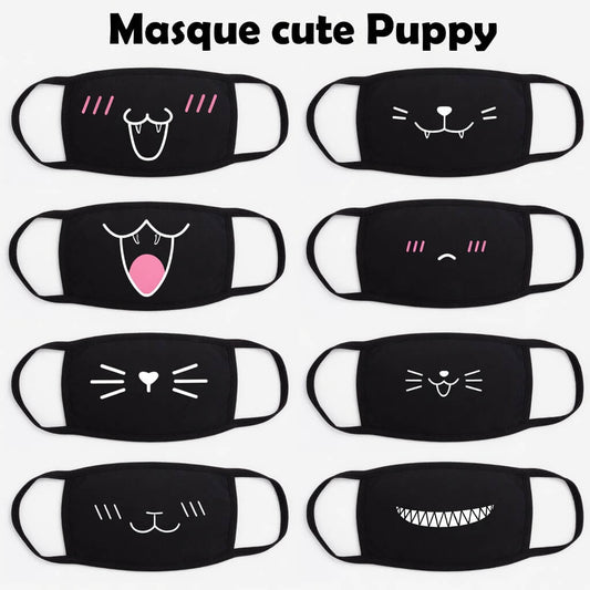 image montrant tout les masques petplay qu'on propose avec les différentes expressions faciale dessus