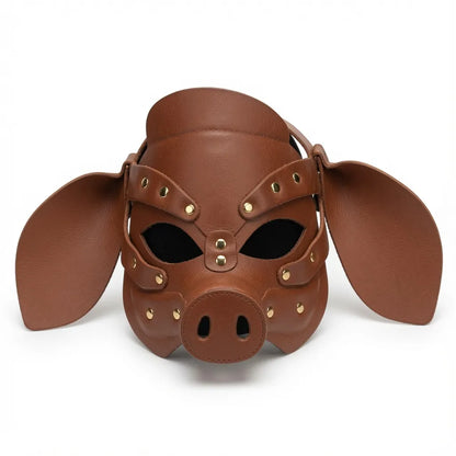 image du masque marron cochon du kinkypupshop