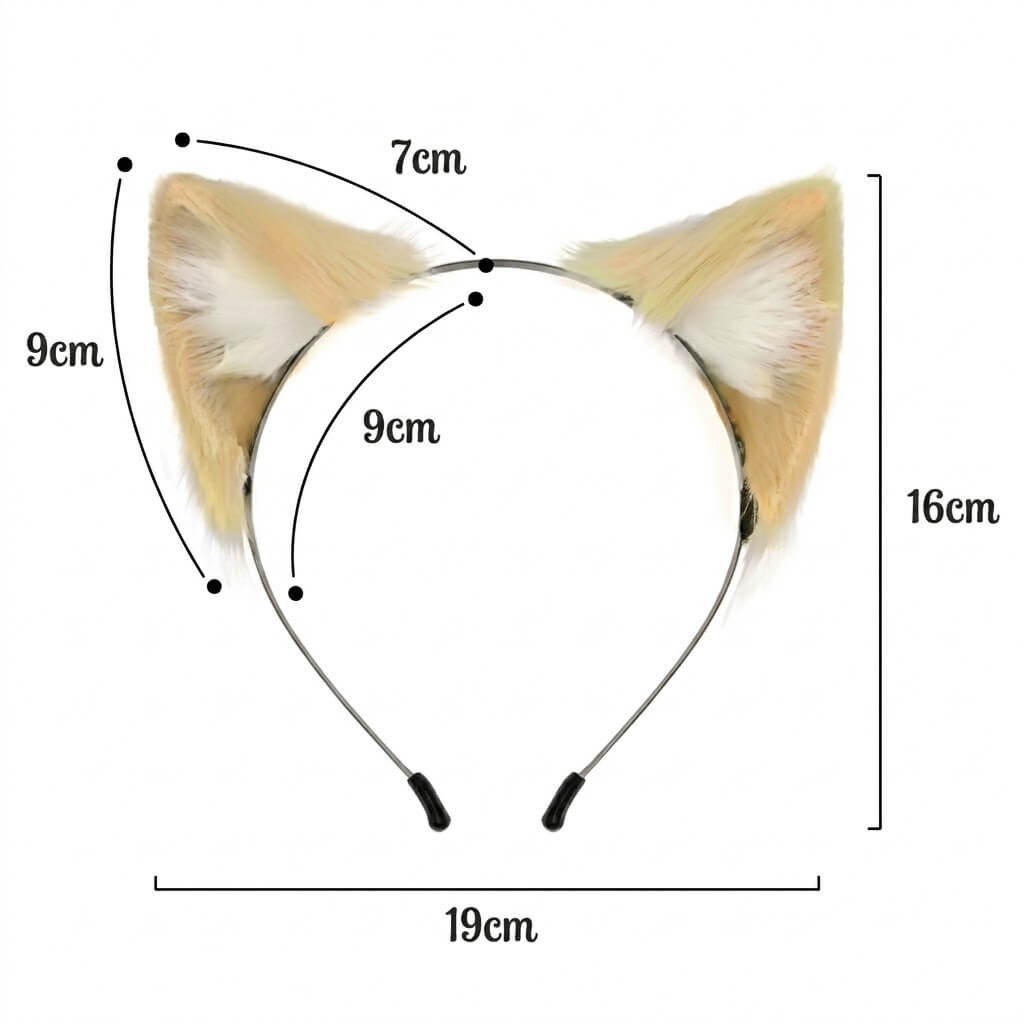 image montrant la taille et les dimensions de notre serre tête du kinkupupshop