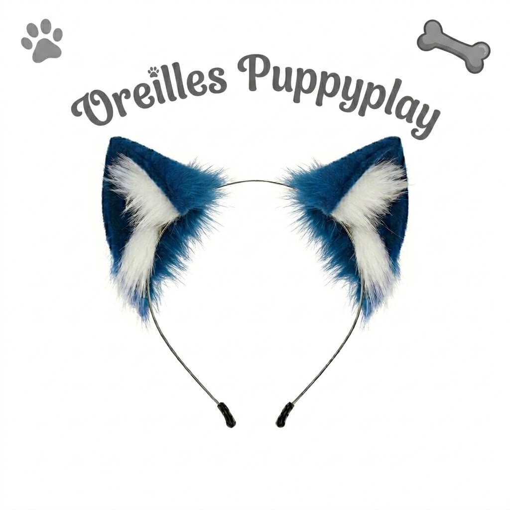visuel de nos oreilles pour le puppyplay et le petplay en version bleue