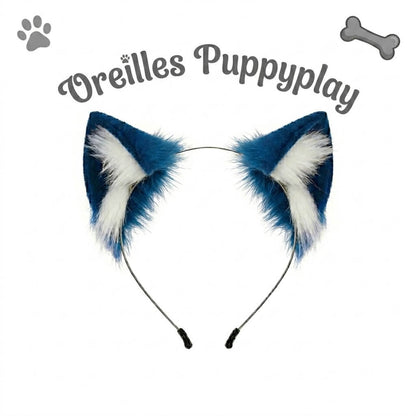 visuel de nos oreilles pour le puppyplay et le petplay en version bleue