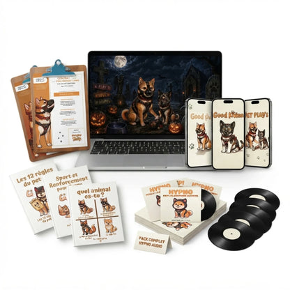Pack Digital Petplay KinkyPupShop : ensemble complet des 11 e-books, 6 contrats imprimables et séances hypno audio