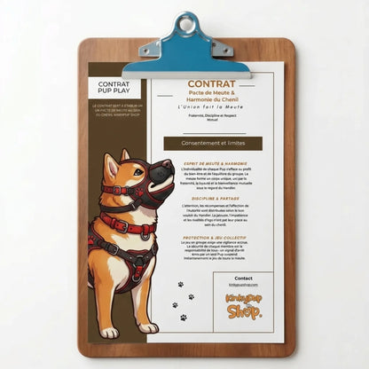 visuel de notre contrat kinky sur le petplay autour du pacte de meute des puppy