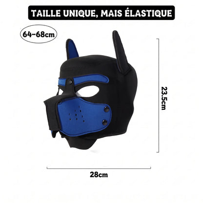 image d'un puppy hood, montrant la taille de l'objet ainsi que son diamètre