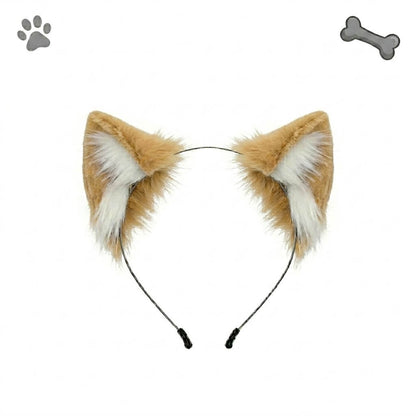 visuel de notre serre tete couleur orange "foxy" parfait pour un cosplay ou du petplay