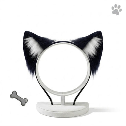 serre tête en noir proposé sur le kinkypupshop