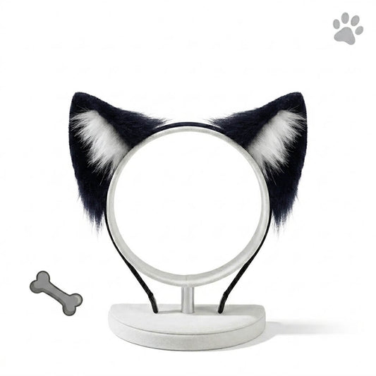 serre tête en noir proposé sur le kinkypupshop