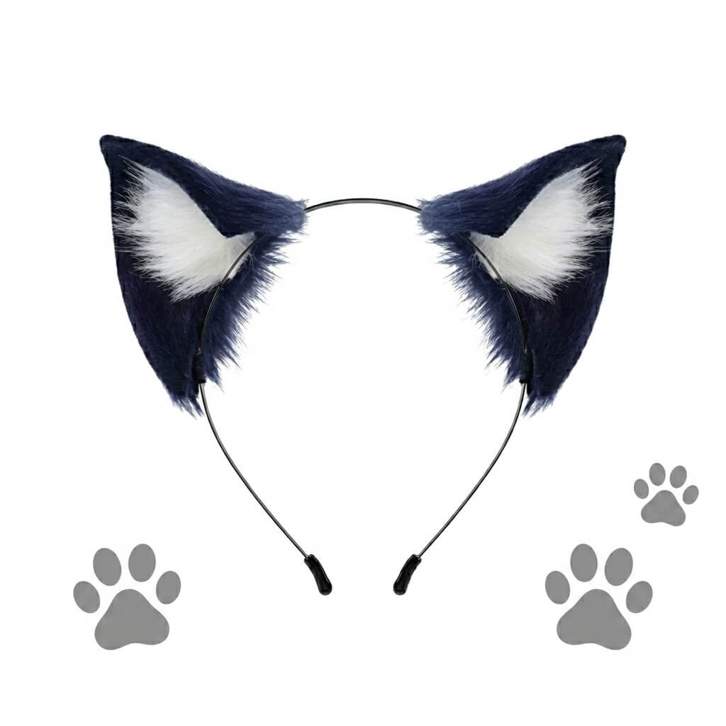 Serre tête de couleur bleue parfait pour un cosplay ou une séance de petplay