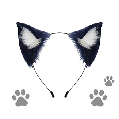 Serre tête de couleur bleue parfait pour un cosplay ou une séance de petplay
