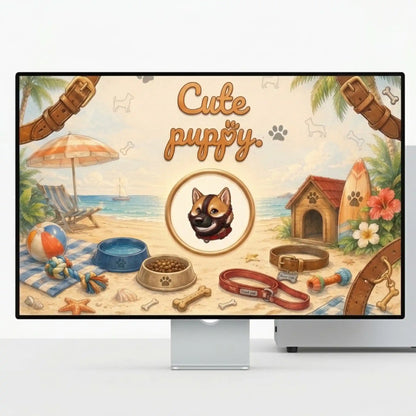 visuel ou l'on voit un pc avec un fond d'écran dessus, c'est un fond d'écran petplay