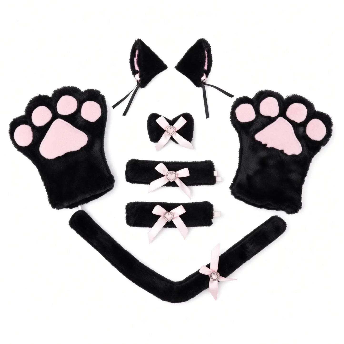 visuel du set kitten play avec différents accessoire pour le petplay en noir