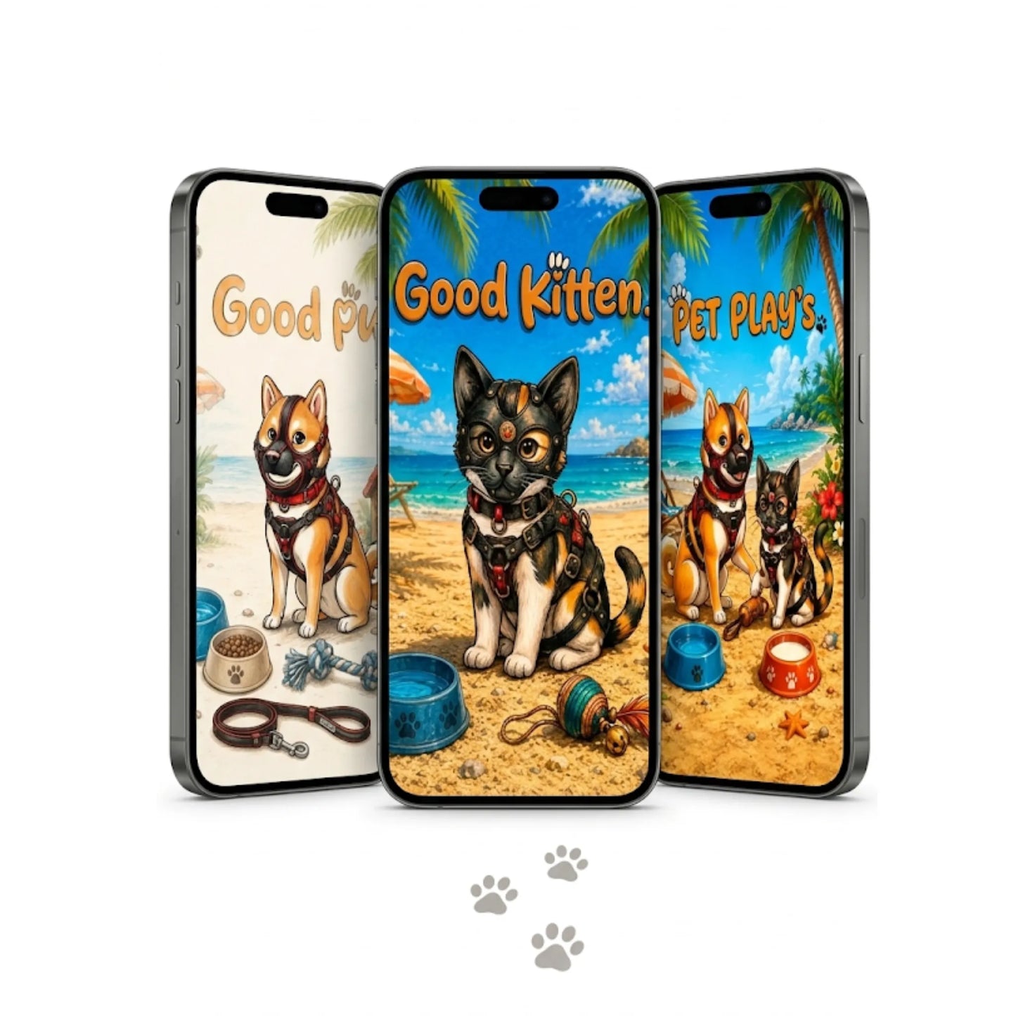 Visuel du pack de fond d'écran summer petplay