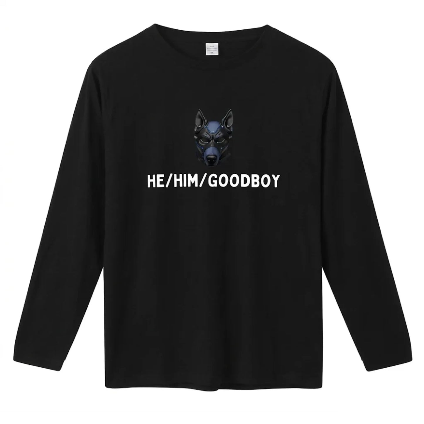 sweatshirt noir a manche longue avec un logo puppyplay 