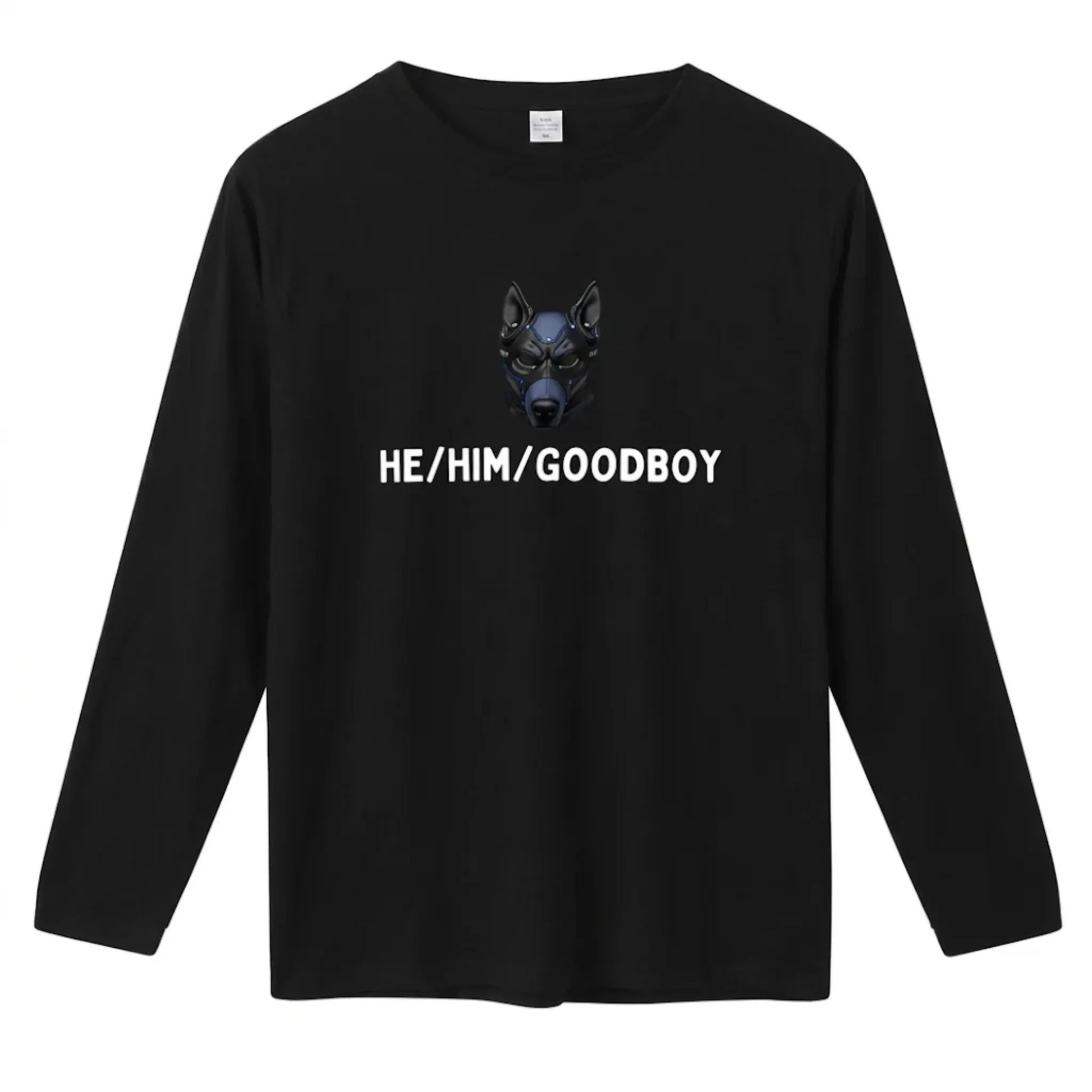 sweatshirt noir a manche longue avec un logo puppyplay 