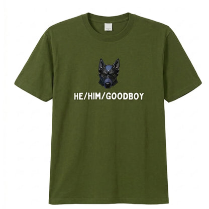 vêtement petplay en vert, tshirt puppyplay avec un puppyhood dessus
