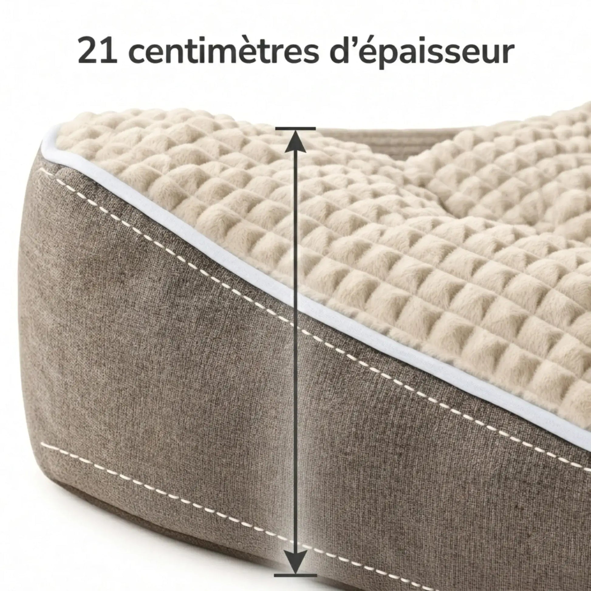 tapis kinkypupshp kennel c'est un panier sur lequel on voit la taille.